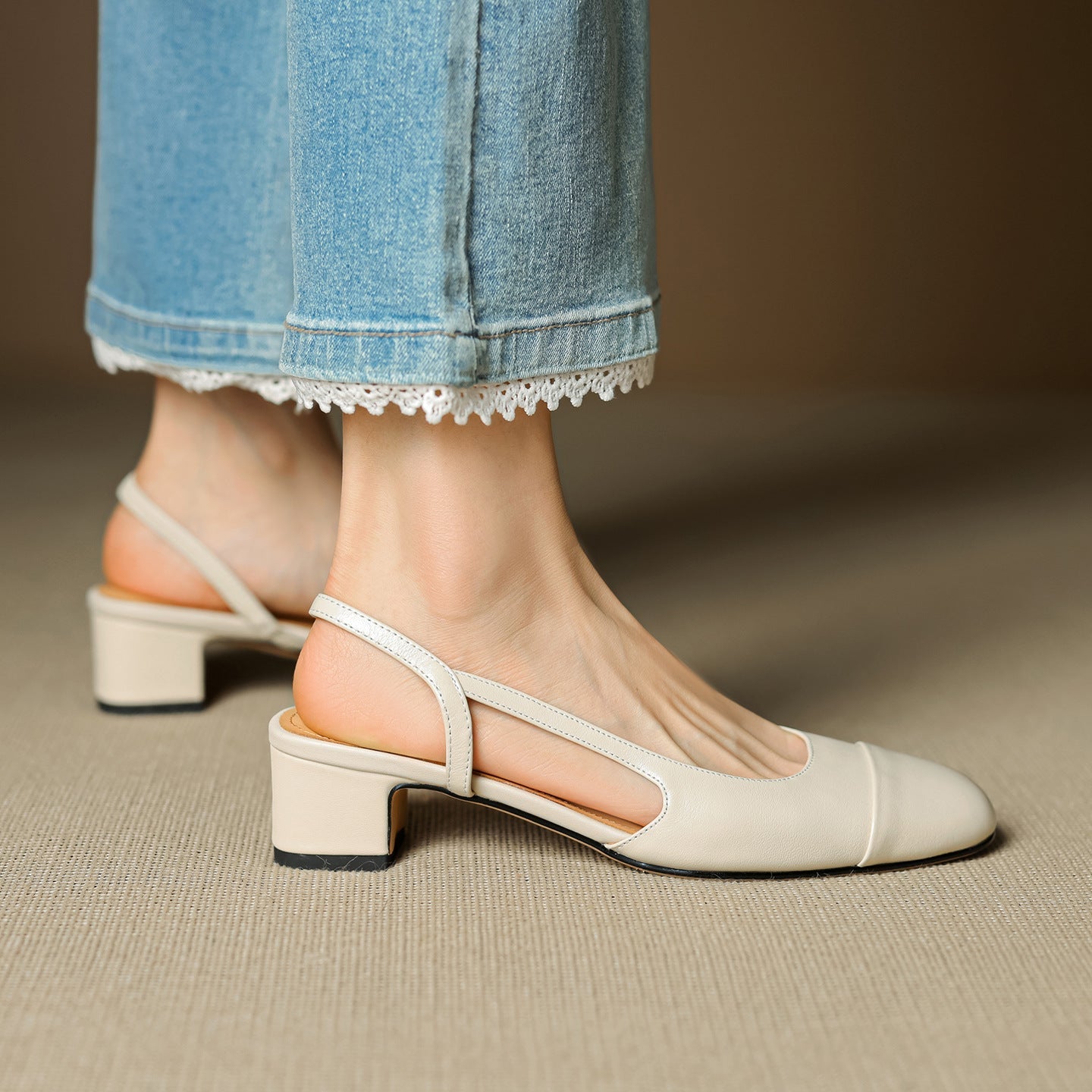 Maribel™ Leather Slingback Pumps