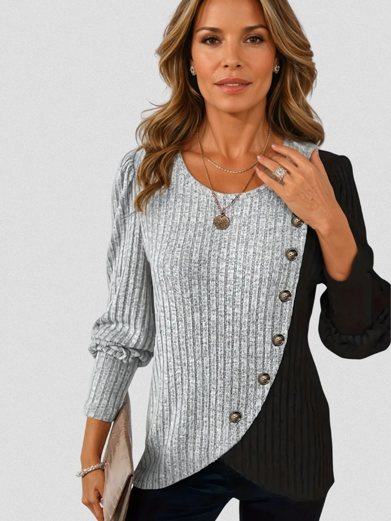 Lauren™ Cozy Button Detail Knit Top