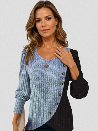 Lauren™ Cozy Button Detail Knit Top