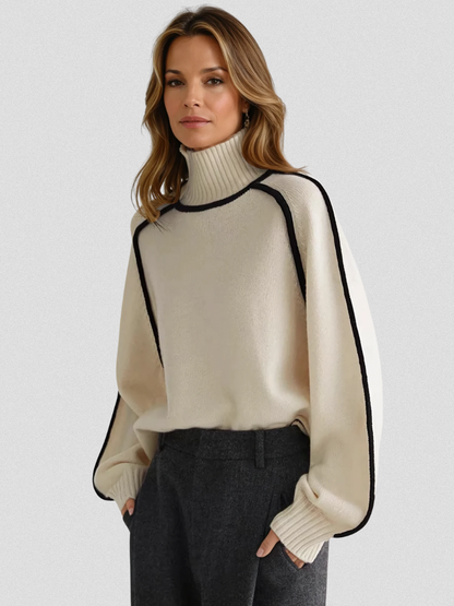 Charlotte™ Cozy Contrast Knit Sweater