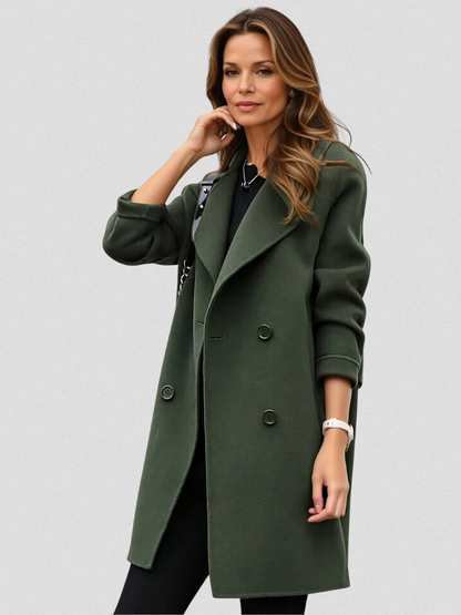 Valentina™ Double-Breasted Longline Coat