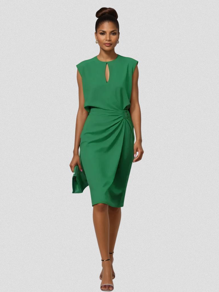 Madeline™ Draped Knee-Length Dress