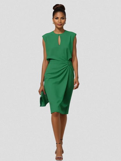 Madeline™ Draped Knee-Length Dress
