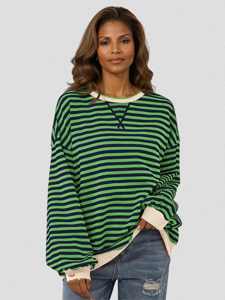 Sharon™ Cozy Striped Knit Sweater