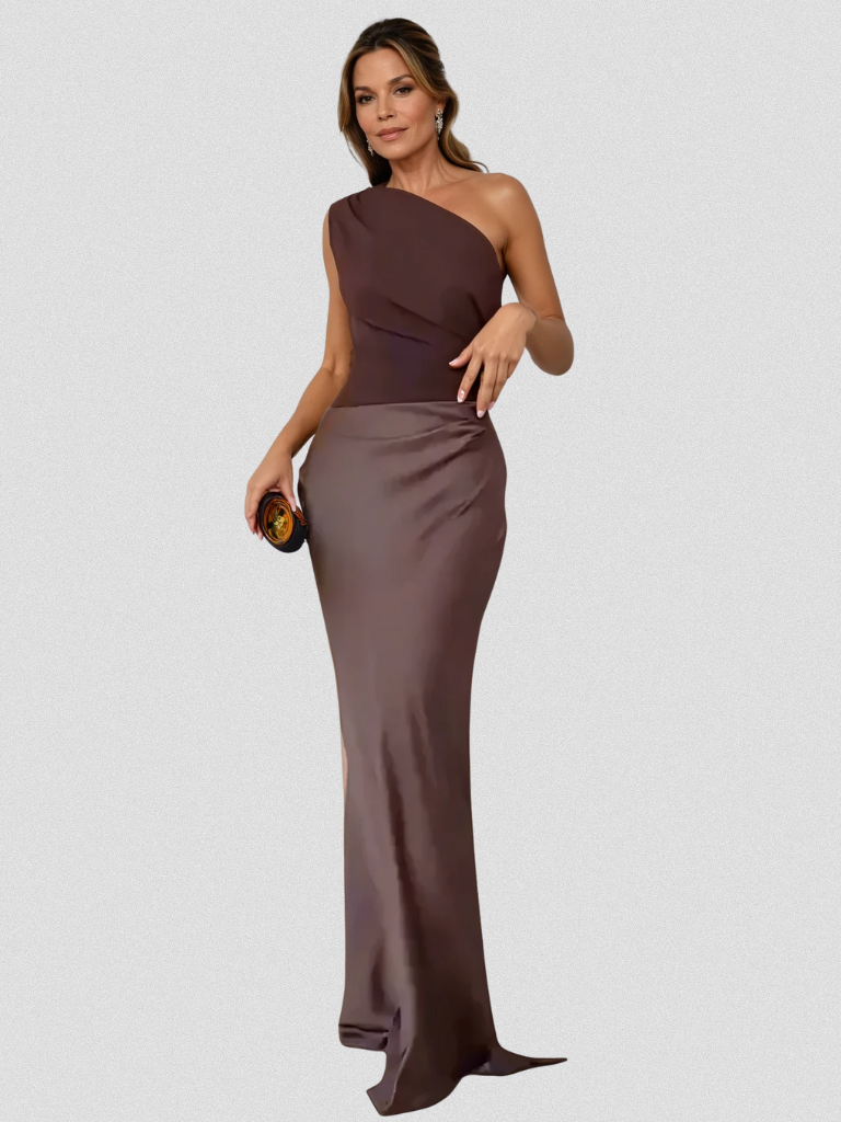 Amara™ Satin One-Shoulder Maxi Dress
