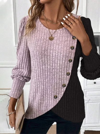 Lauren™ Cozy Button Detail Knit Top