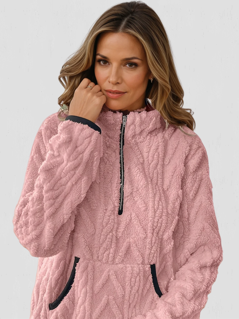 Denise™ Cozy Plush Half-Zip Pullover