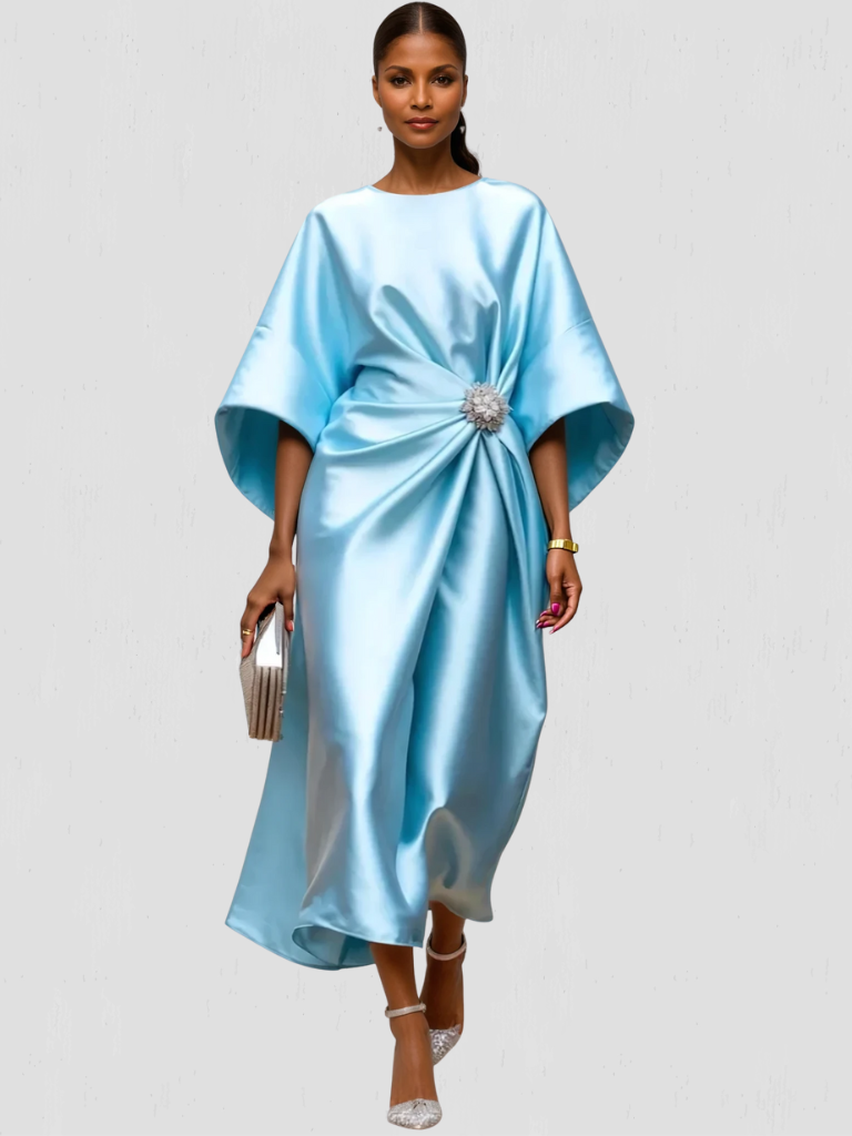 Camille™ Satin Beaded Dress