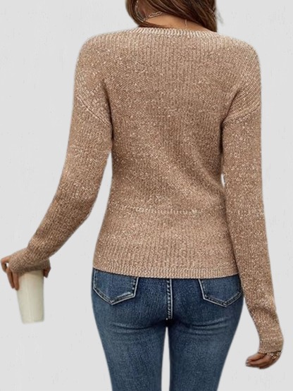 Whitley™ Soft Drape V-Neck Knit Top