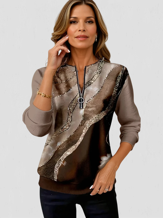 Barbara™ Cozy Vintage Half-Zip Sweatshirt