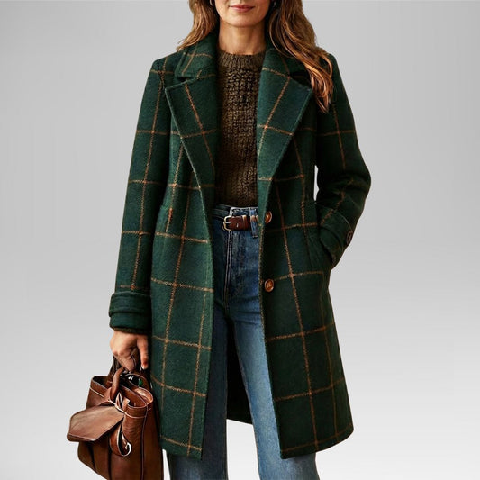 Ardelle™ – Classic Check Wool Coat