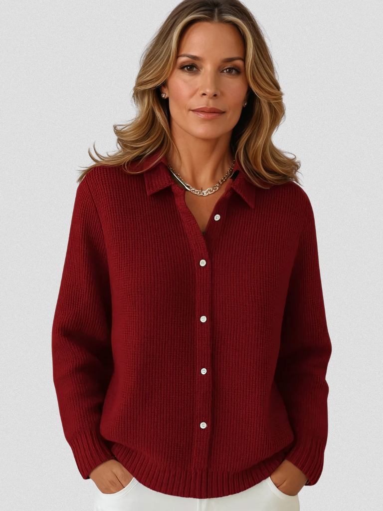 Rosemary™ Cozy Collared Knit Cardigan