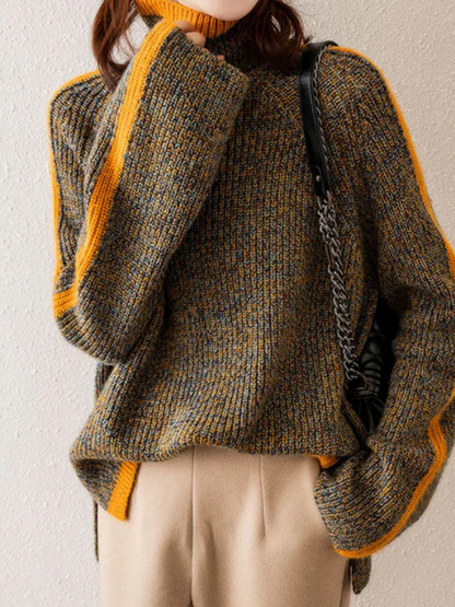 Judith™ Cozy Stripe Turtleneck Sweater