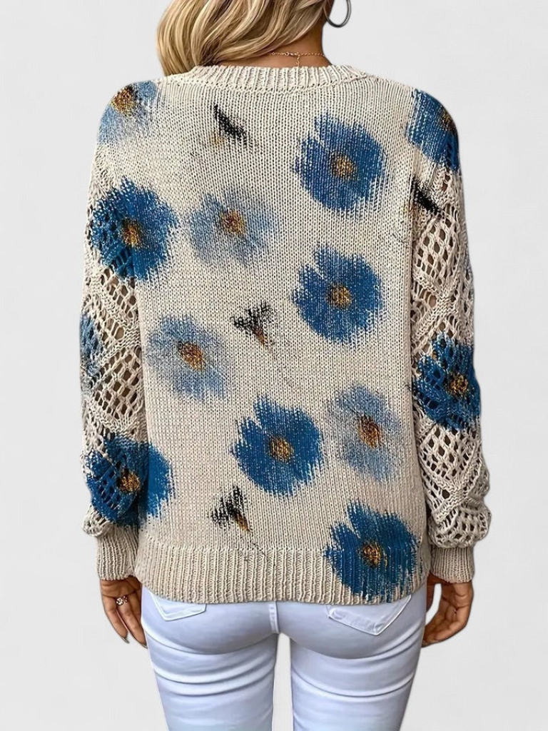Luméa™ Cozy Floral Knit Sweater