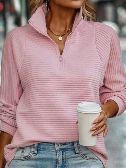 Diane™ Cozy Ribbed Half-Zip Sweater