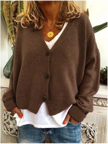Margaret™ Cozy V-Neck Button Cardigan
