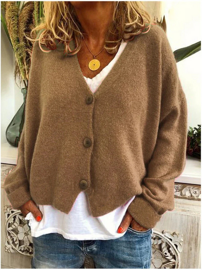 Margaret™ Cozy V-Neck Button Cardigan