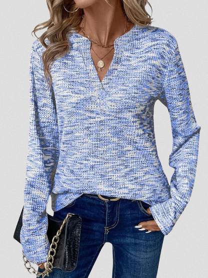 Theresa™ Cozy V-Notch Knit Top