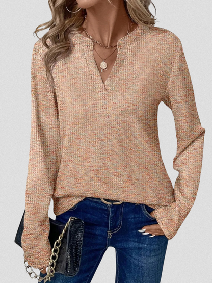 Theresa™ Cozy V-Notch Knit Top