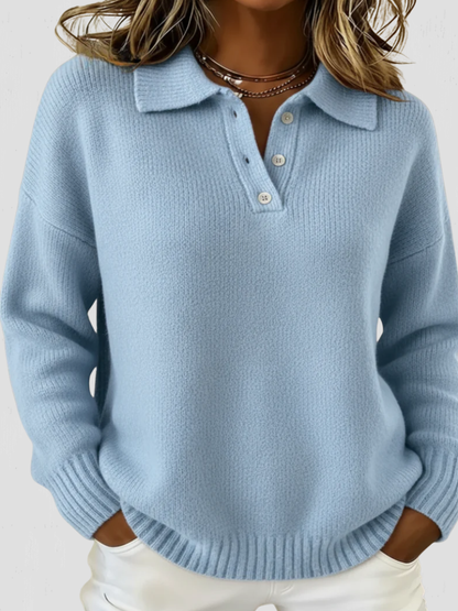 Helen™ Cozy Collared Knit Pullover