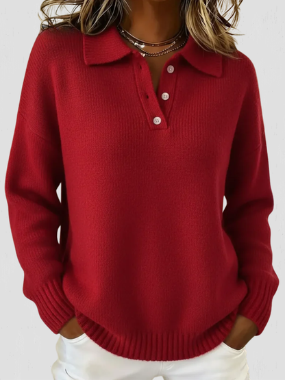 Helen™ Cozy Collared Knit Pullover