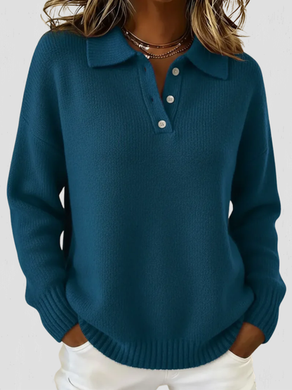 Helen™ Cozy Collared Knit Pullover
