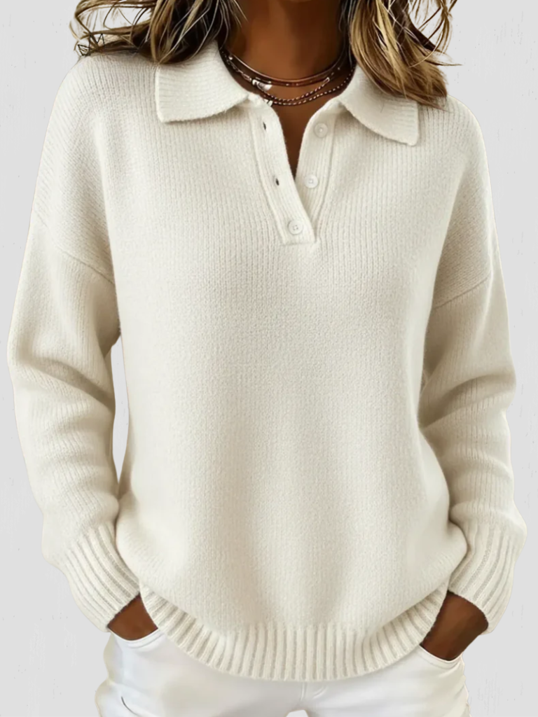 Helen™ Cozy Collared Knit Pullover