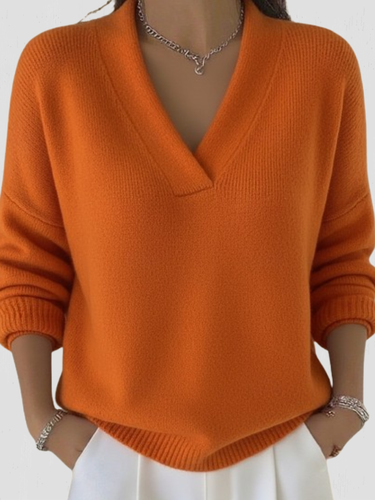 Deborah™ Cozy V-Neck Knit Sweater