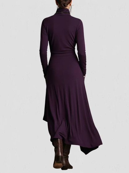 Isolde™ Cascade Turtleneck Dress