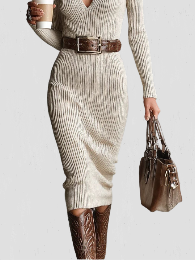 Elise™ Ribbed Midi Dress