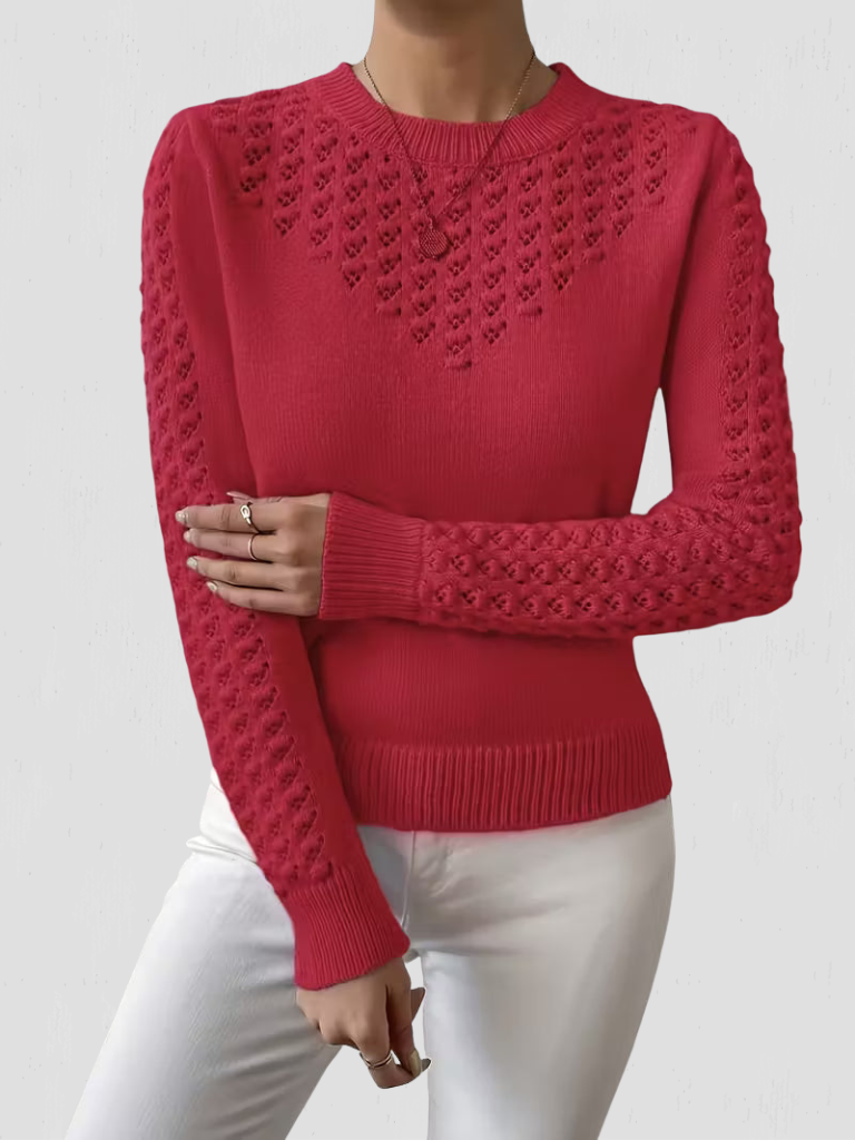 Eleanor™ Cozy Lace-Detail Knit Sweater