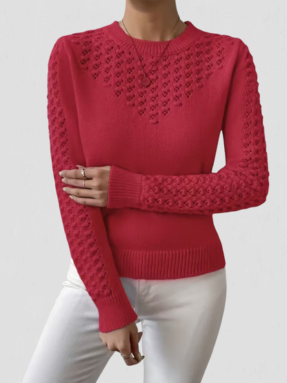 Eleanor™ Cozy Lace-Detail Knit Sweater