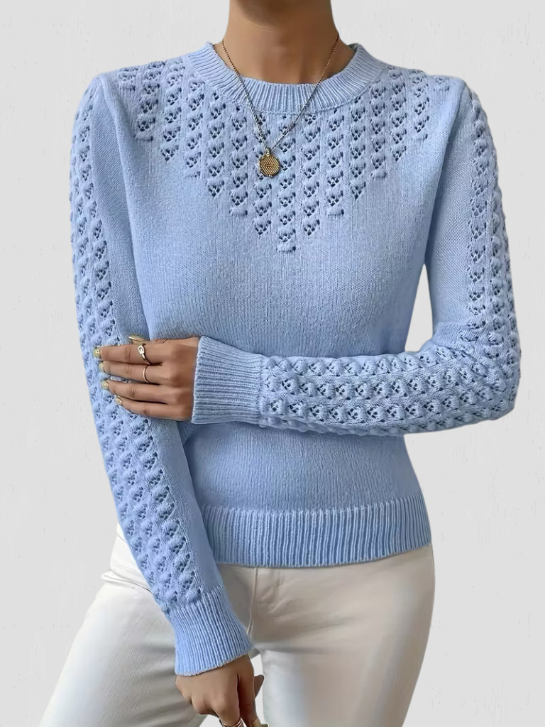 Eleanor™ Cozy Lace-Detail Knit Sweater