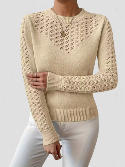 Eleanor™ Cozy Lace-Detail Knit Sweater