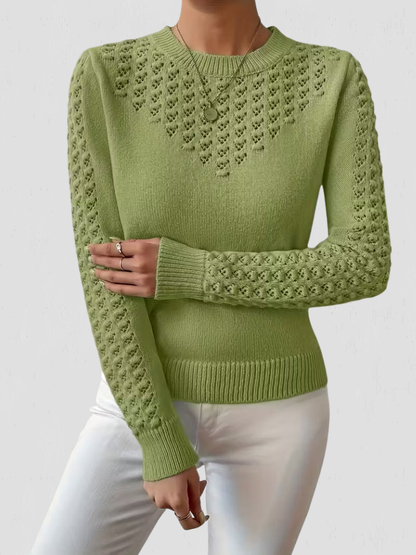 Eleanor™ Cozy Lace-Detail Knit Sweater