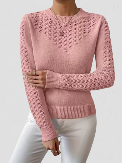 Eleanor™ Cozy Lace-Detail Knit Sweater