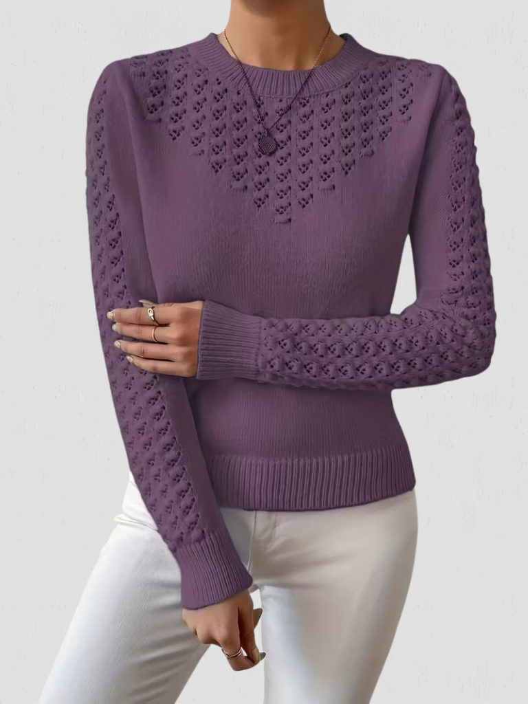 Eleanor™ Cozy Lace-Detail Knit Sweater