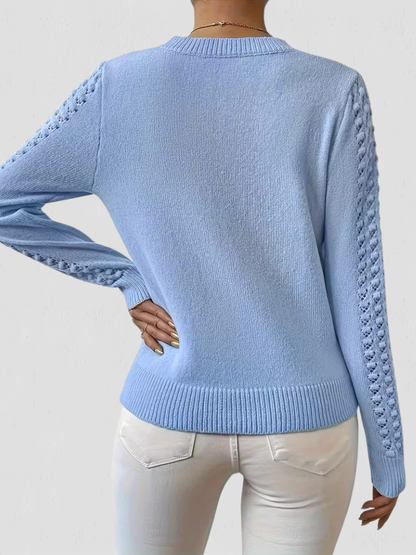Eleanor™ Cozy Lace-Detail Knit Sweater