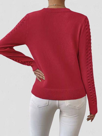 Eleanor™ Cozy Lace-Detail Knit Sweater