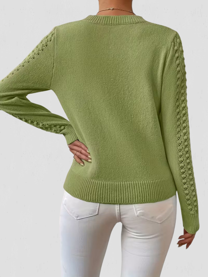 Eleanor™ Cozy Lace-Detail Knit Sweater