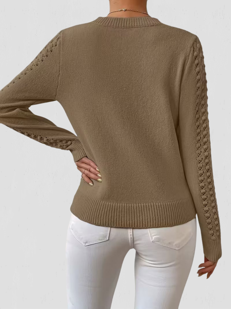 Eleanor™ Cozy Lace-Detail Knit Sweater