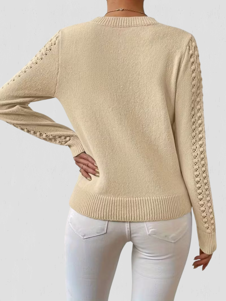 Eleanor™ Cozy Lace-Detail Knit Sweater