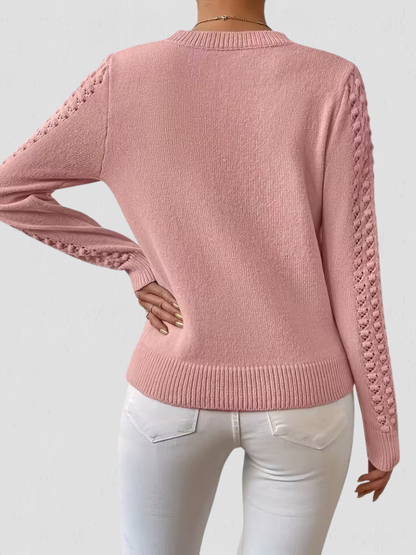 Eleanor™ Cozy Lace-Detail Knit Sweater