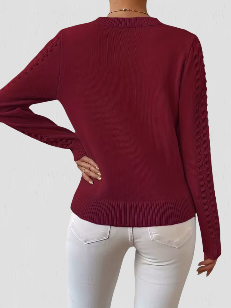 Eleanor™ Cozy Lace-Detail Knit Sweater