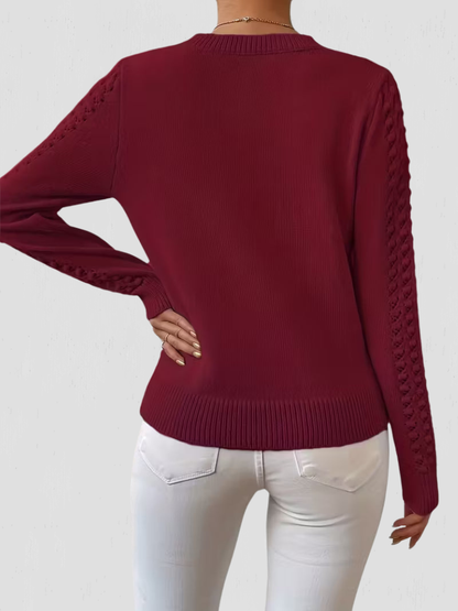 Eleanor™ Cozy Lace-Detail Knit Sweater