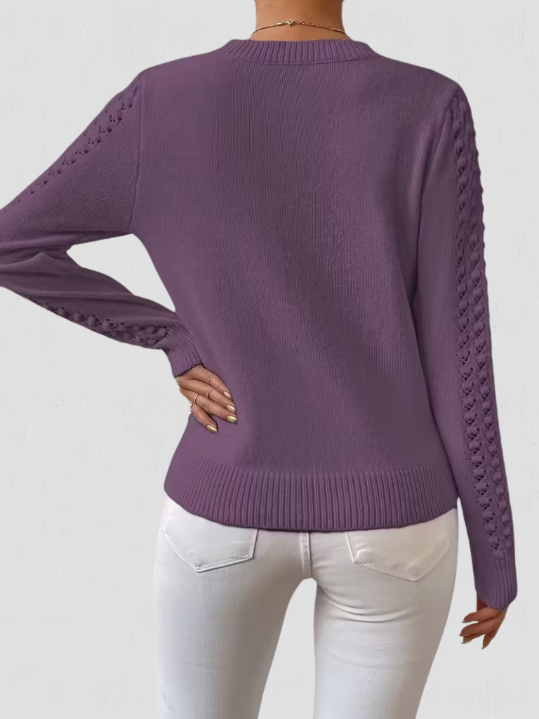 Eleanor™ Cozy Lace-Detail Knit Sweater