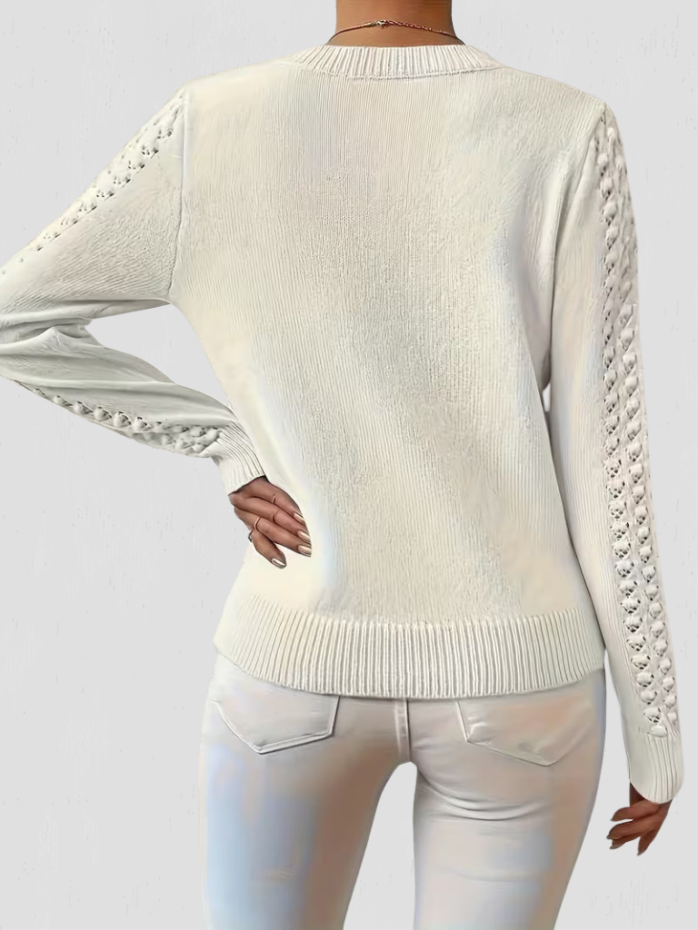 Eleanor™ Cozy Lace-Detail Knit Sweater
