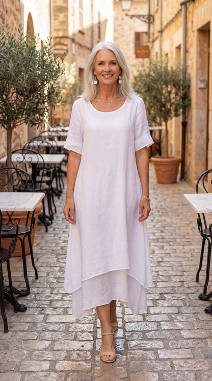 Rose - Böljande Layered Maxiklänning