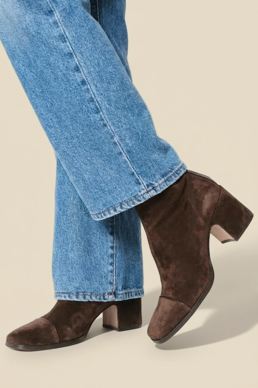 Calira™ – Suede Ankle Block Heel Boots
