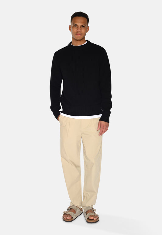 Freja™ | Rob single knit sweater | Black